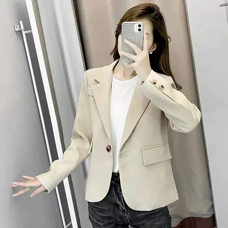 Y2K Grunge Style Blazer - Women's Casual Loose Fit Suit Jacket