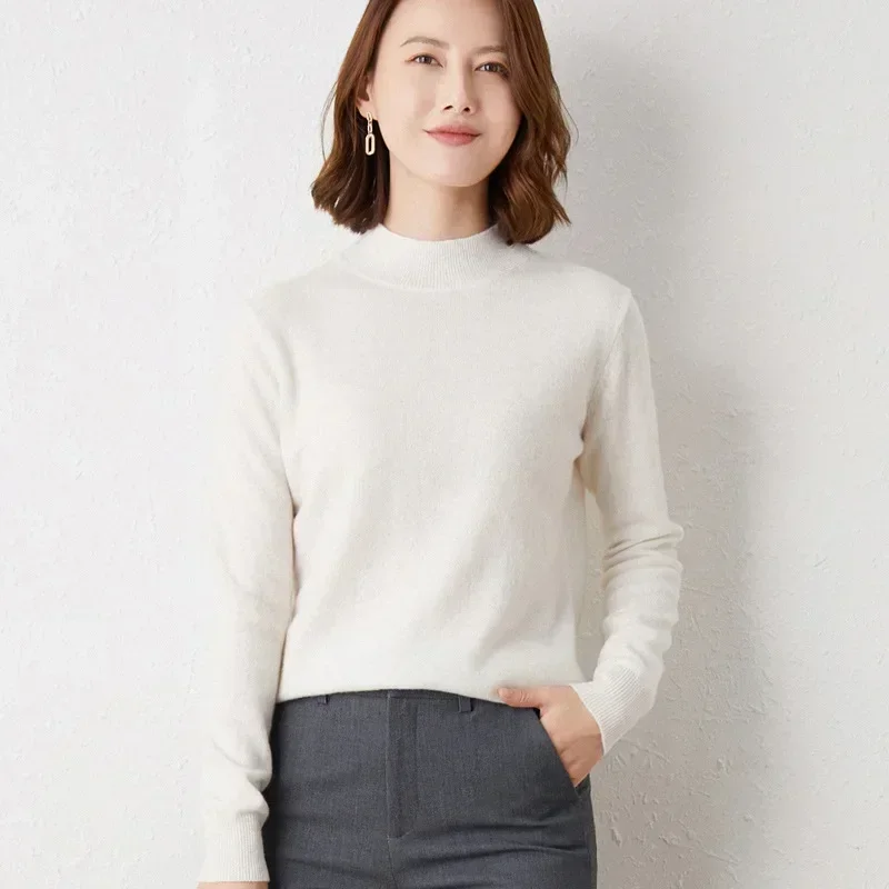 Y2K Grunge Style Cashmere Sweater - Knit Pullover for Fall Winter Casual Chic