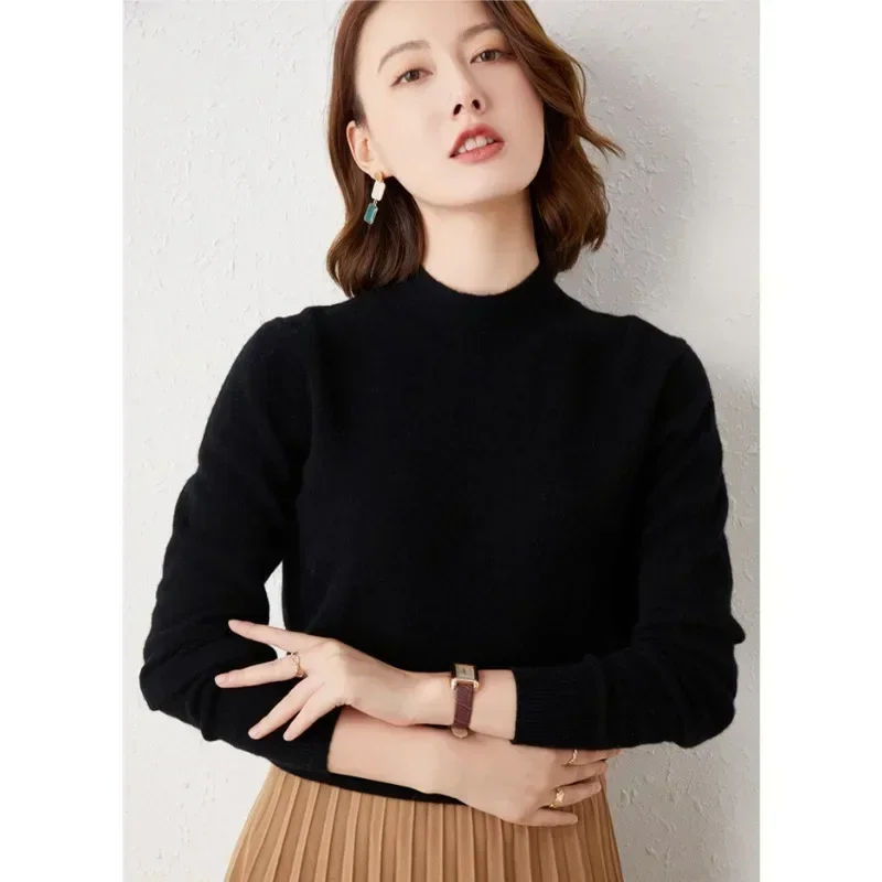 Y2K Grunge Style Cashmere Sweater - Knit Pullover for Fall Winter Casual Chic