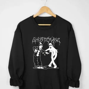 Y2K Grunge Style Ghostemane Printed T-Shirt & Long Sleeve Sweatshirt