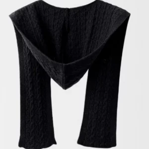 Y2K Grunge Style Hooded Knit Scarf - Women's Autumn Winter Shawl