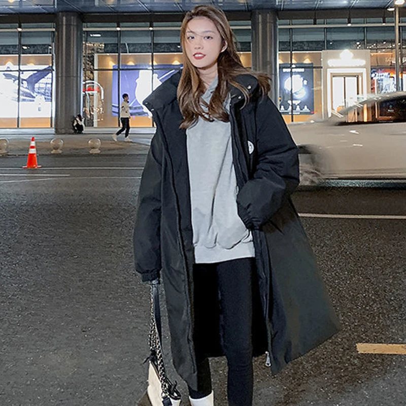 Y2K Grunge Style Hooded Parka - Oversized Winter Coat for Women