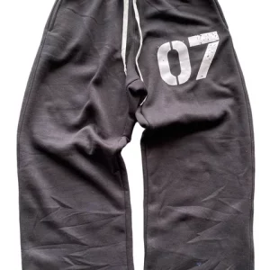 Y2K Grunge Style Hoodie and Jogger Set with Drawstring Waist