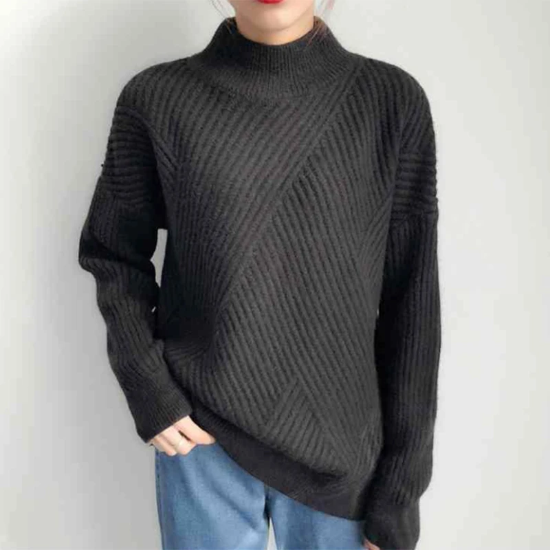 Y2K Grunge Style Knit Jumper - Harajuku Casual Pullover Sweater