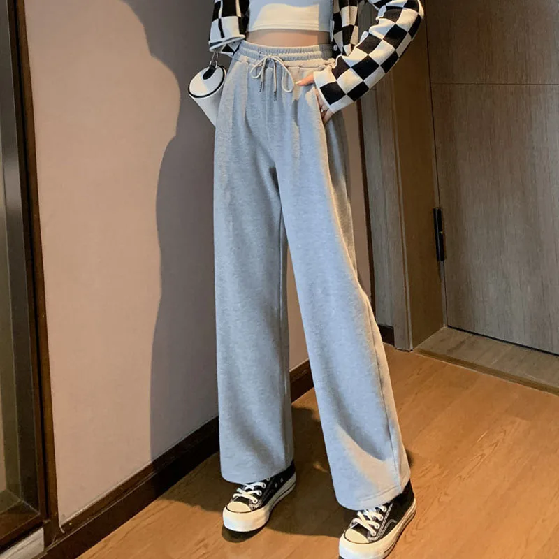 Y2K Grunge Style Loose Fit Sweatpants - Retro Women's Casual Trousers