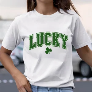 Y2K Grunge Style Lucky St. Patrick's Day Graphic Tee