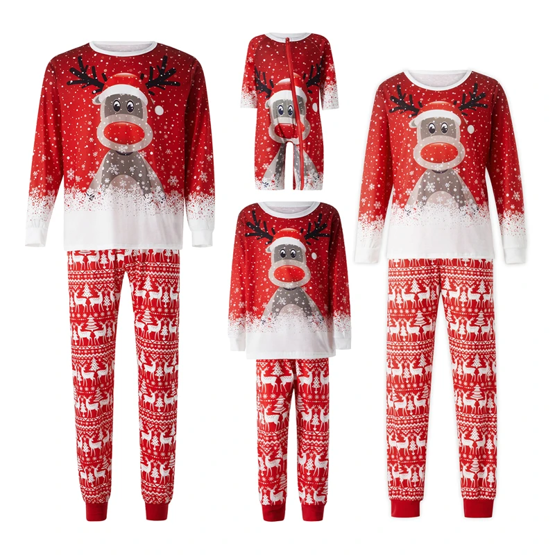 Y2K Grunge Style Matching Family Christmas Pajama Set