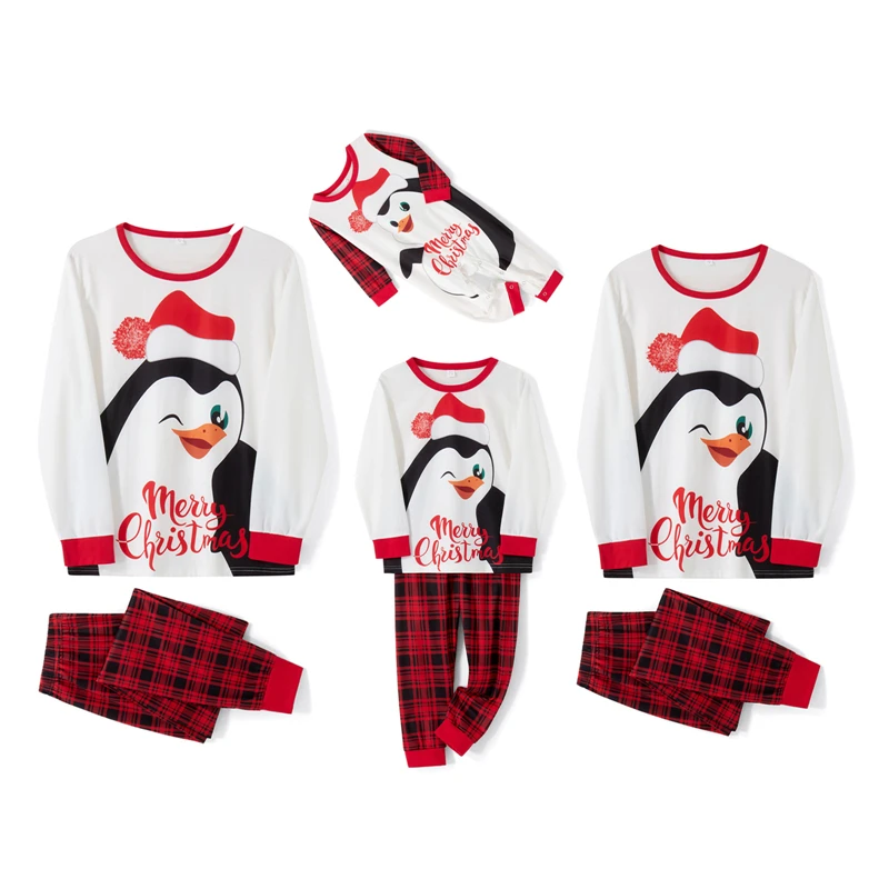 Y2K Grunge Style Penguin Print Pajama Set