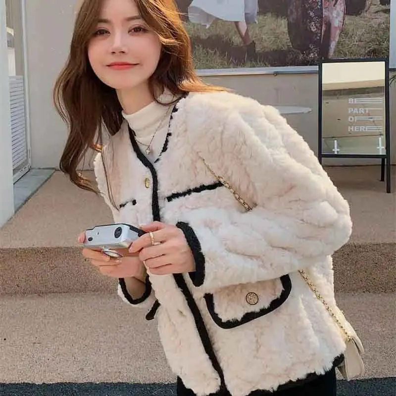 Y2K Grunge Style Plush Jacket - Korean Chic Women's Fashion