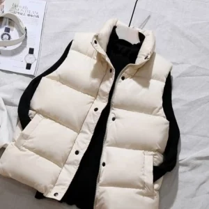 Y2K Grunge Style Sleeveless Puffer Vest for Women