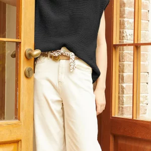 Y2K Grunge Style Sleeveless Sweater Vest with Pocket - Casual Fashion Statement