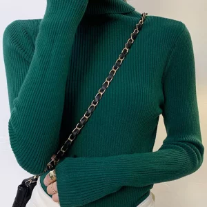 Y2K Grunge Style Turtleneck Sweater - Retro 90s Fashion Pullover