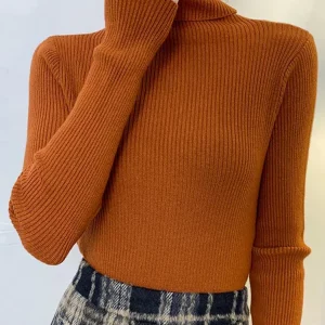 Y2K Grunge Style Turtleneck Sweater - Retro 90s Fashion Pullover