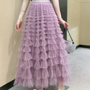 Y2K Grunge Style Tutu Tulle Skirt - Retro Summer Fashion Statement