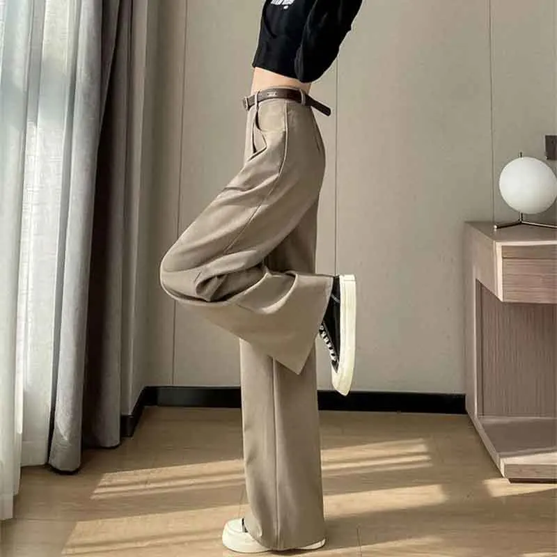 Y2K Grunge Style Wide Leg Pants - Autumn Solid Suit for Women