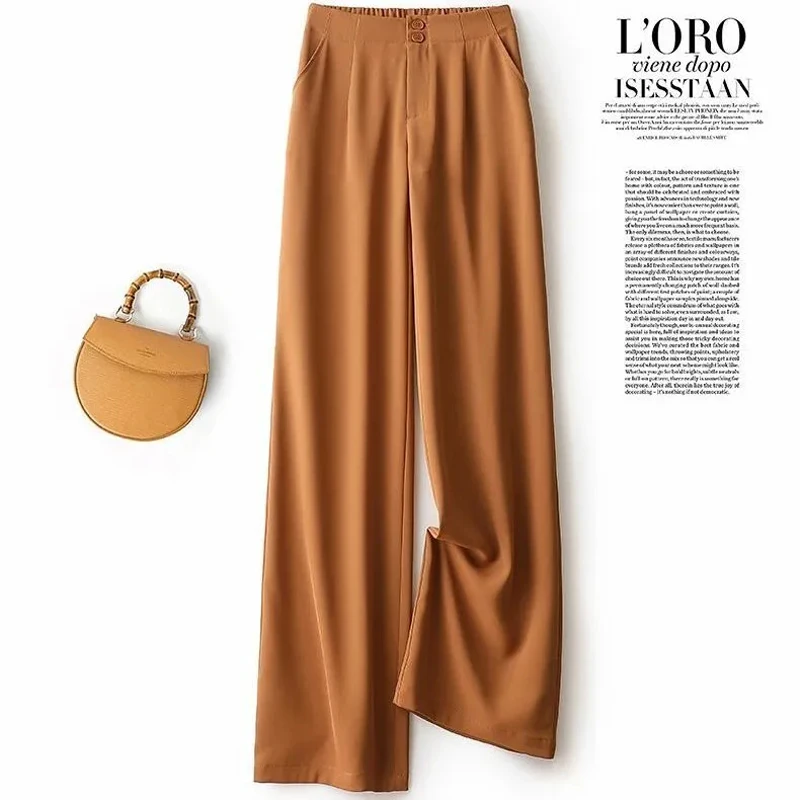 Y2K Grunge Style Wide Leg Pants - Casual High Waist Trousers