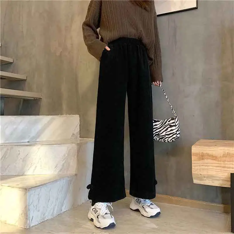 Y2K Grunge Style Wide Leg Pants - High Waist Autumn Winter Fashion