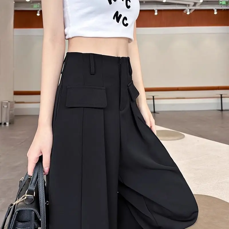 Y2K Grunge Wide Leg Pants - Casual Drape Trousers 2024 Arrivals