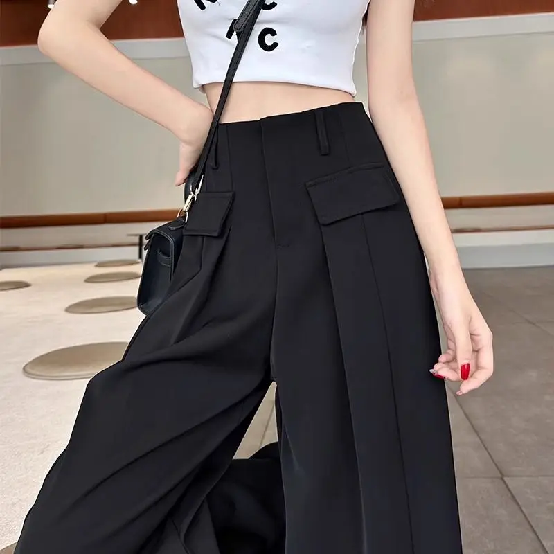 Y2K Grunge Wide Leg Pants - Casual Drape Trousers 2024 Arrivals