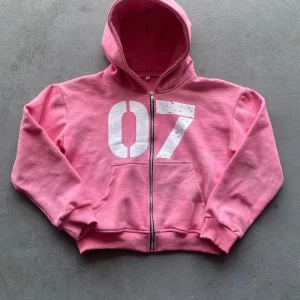 Y2K Grunge Zipper Cardigan Hoodie Set for Women - Street Style Outfit