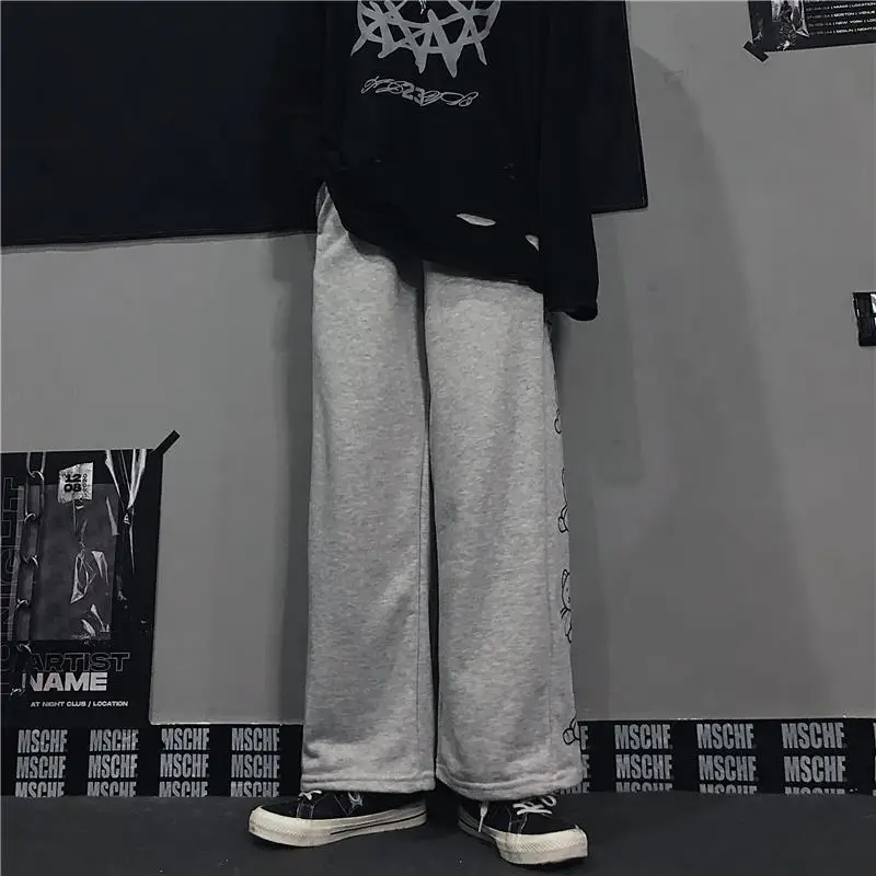 Y2K Harajuku Bear Print Loose Fit Sweatpants - Summer Fashion Statement