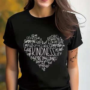 Y2K Heart Print Graphic T-Shirt for Women