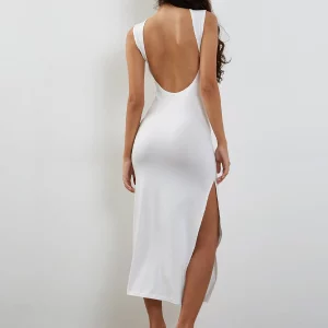 Y2K-Inspired Backless Split Long Dress for Beach Club Summer Streetwear