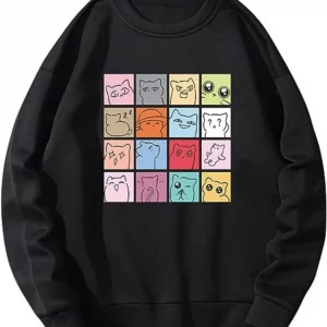 Y2K Inspired Cartoon Print Graphic Sweatshirt