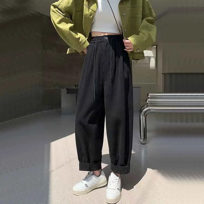 Y2K Inspired Japanese Cargo Pants - High Waist Casual Harem Trousers