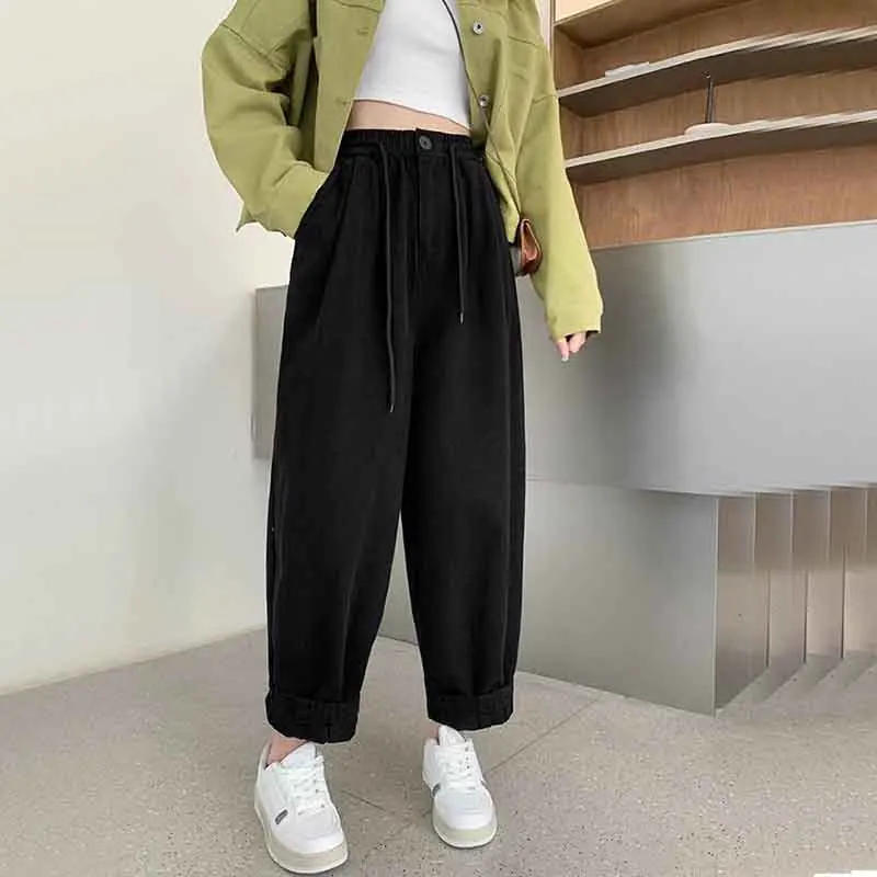 Y2K Inspired Japanese Cargo Pants - High Waist Casual Harem Trousers