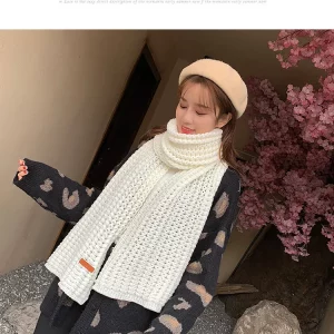 Y2K Inspired Knit Scarf - Cozy Winter Accessory for Women