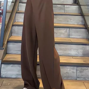 Y2K Irregular High Waist Wide Leg Pants - Patchwork Casual Streetwear