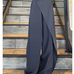 Y2K Irregular High Waist Wide Leg Pants - Patchwork Casual Streetwear