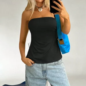 Y2K Lace-Up Halter Top: Women's Solid Color Sexy Fashion