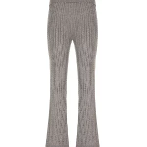 Y2K Low Rise Skinny Knitwear Leggings - Harajuku Streetwear Trousers