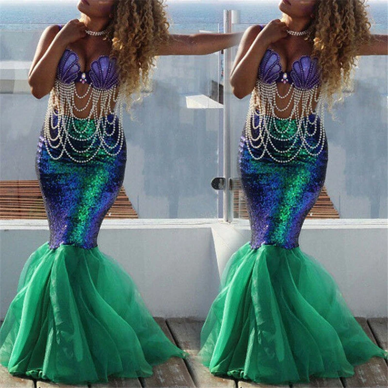 Y2K Mermaid Sequin Maxi Skirt - Party Fashion for Women