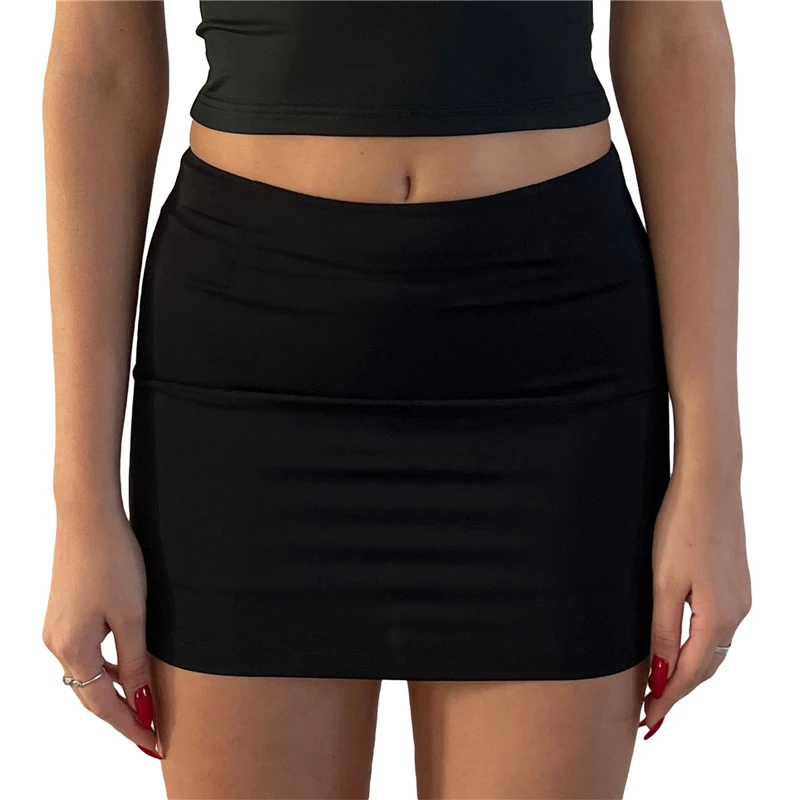 Y2K Mini Skirt - Summer Solid Color Low Waist Short Skirt - 2000s Aesthetic Streetwear