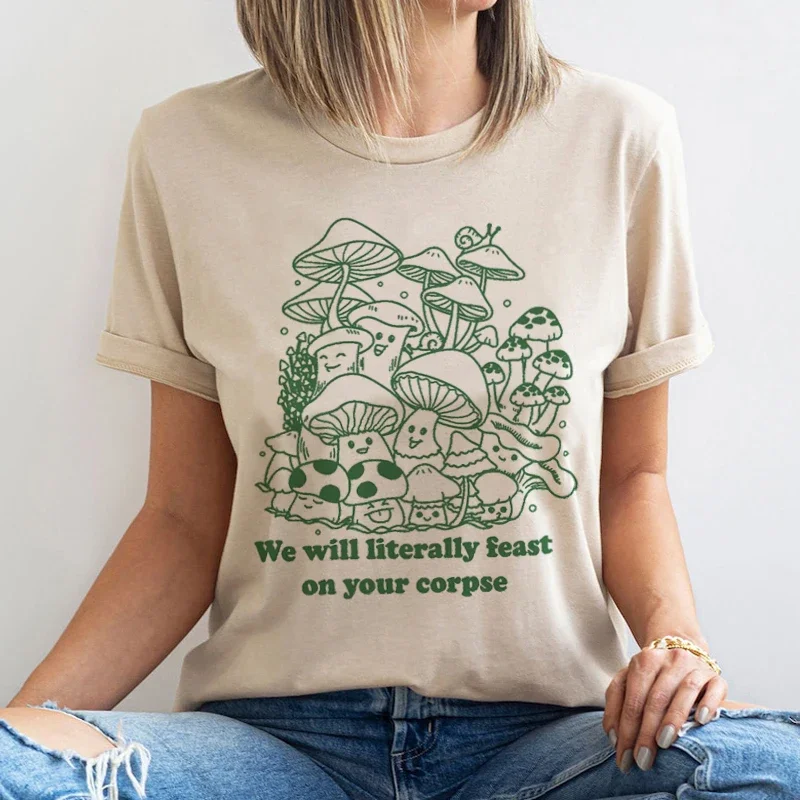 Y2K Mushroom Graphic Tee | Vintage Fungi Lover T-Shirt | Hippie Style Top