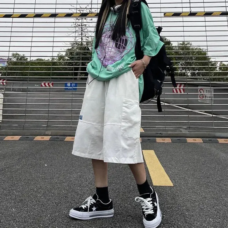 Y2K Oversize Cargo Shorts - Women's Summer Fashion Streetwear