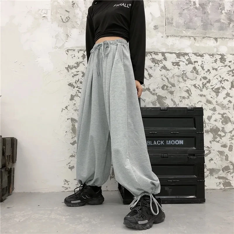 Y2K Oversize Gray Joggers: Loose Summer Fashion for Women