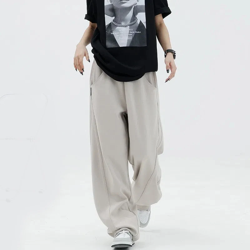 Y2K Oversize Streetwear Sweatpants: High Waist Loose Fit Wide Leg Pants