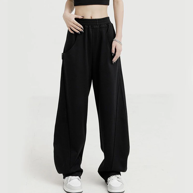 Y2K Oversize Streetwear Sweatpants: High Waist Loose Fit Wide Leg Pants