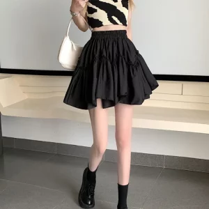 Y2K Patchwork Mini Skirt - Sweet Goth Lolita Style