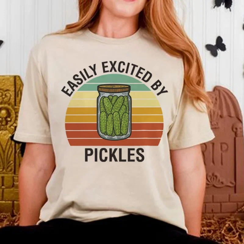 Y2K Pickle Lover Retro Graphic Tee - Cute Funny Vintage Top