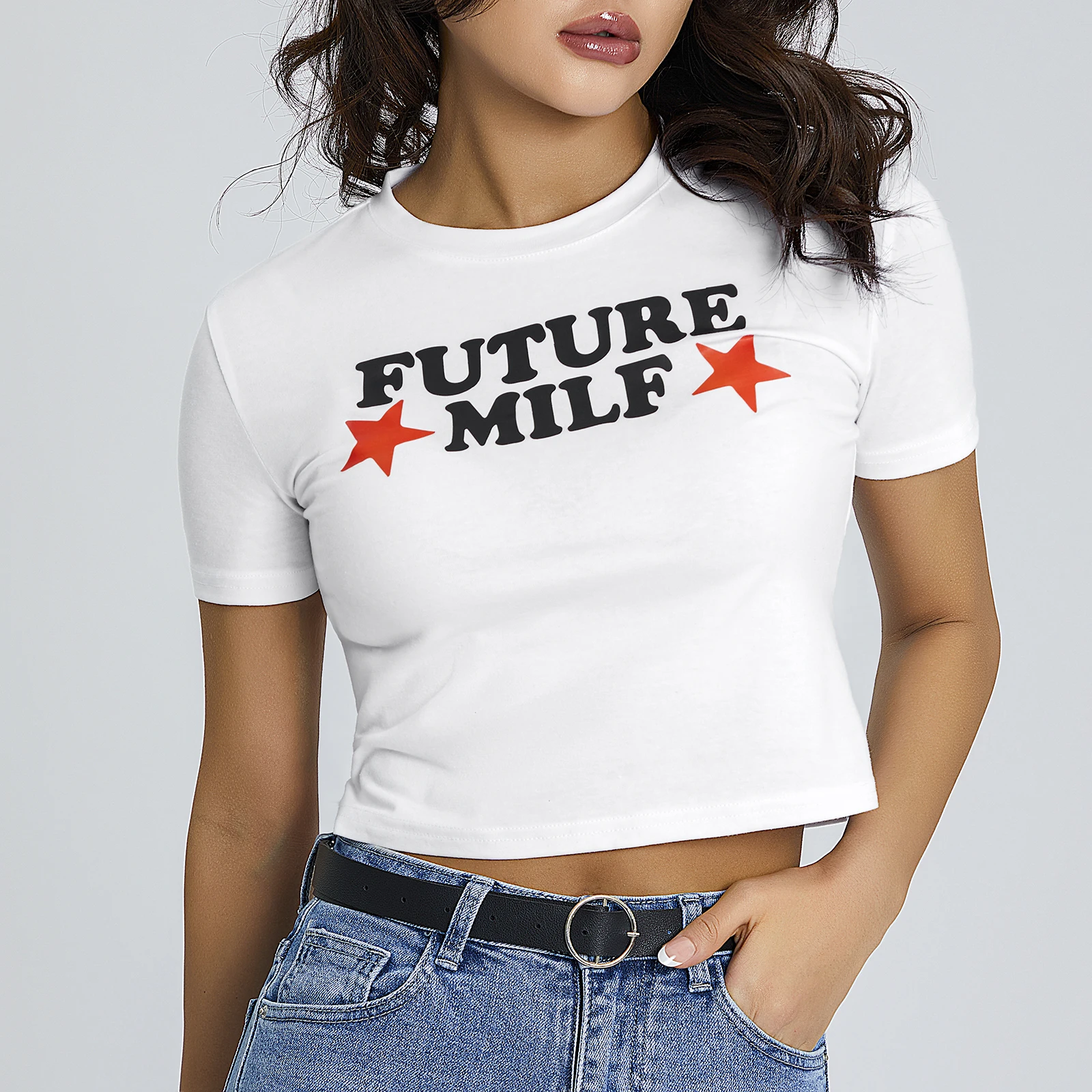 Y2K Print Crop Top: Cute Kawaii Punk Graphic Summer Tee - E-Girls Streetwear