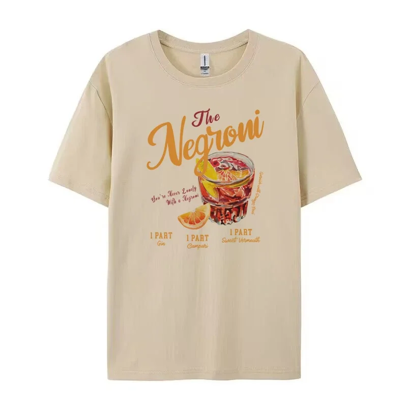 Y2K Retro Aesthetic Negroni Cocktail Lover T-shirt - Vintage Graphic Tee