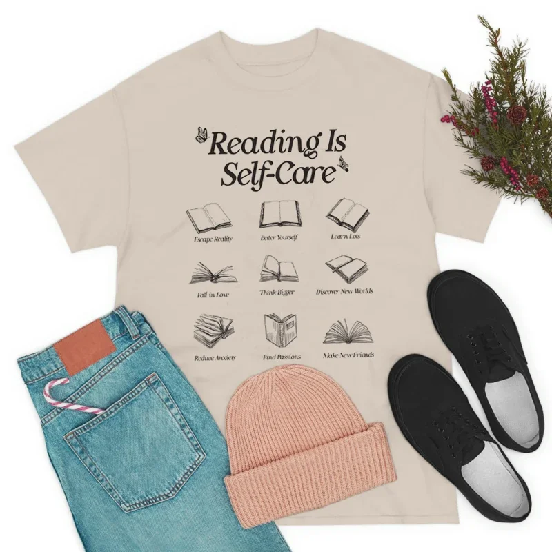 Y2K Retro Bookworm Graphic T-Shirt | Boho Bookish Mental Health Tee