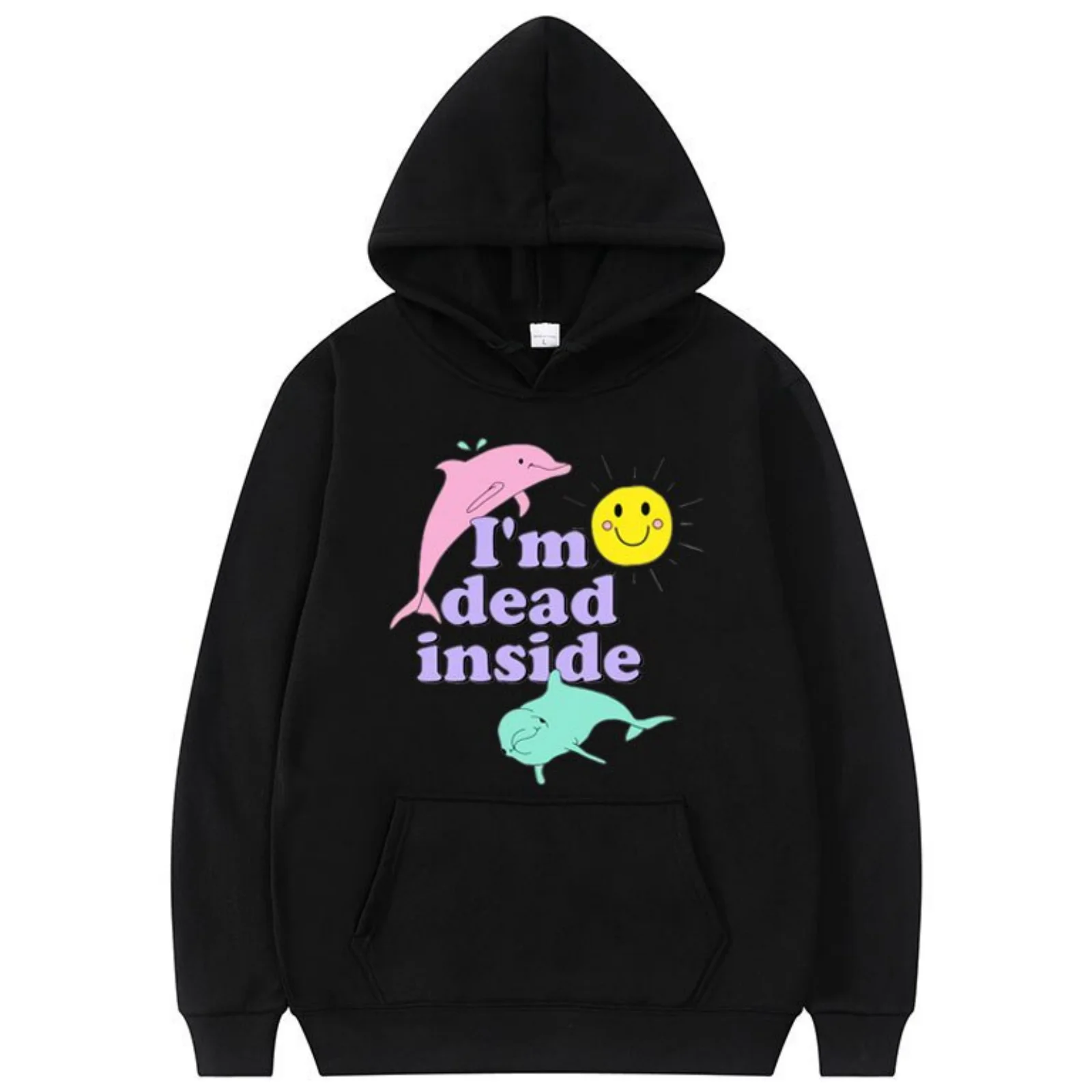 Y2K Retro Dolphin Graphic Hoodie