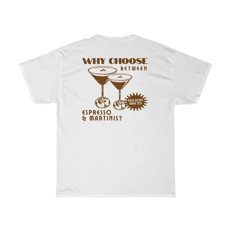 Y2K Retro Espresso Martini Funny T-Shirt - Oversized Vintage Cocktail Tee