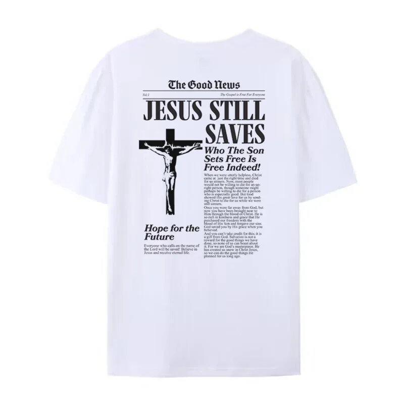 Y2K Retro Fashion Bible Verse T-Shirt - Unisex Oversized Harajuku Streetwear Graphic Tee